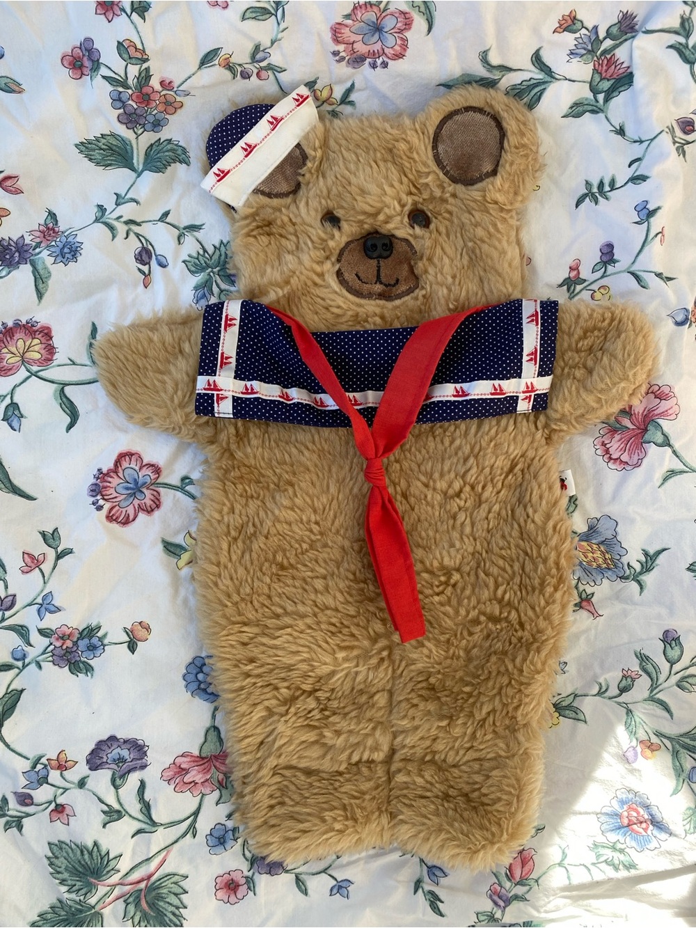 Beautiful Sailor teddy bear hanging pouch with insert opening